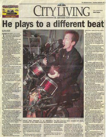 Abbotsford News - He Plays to a Different Beat