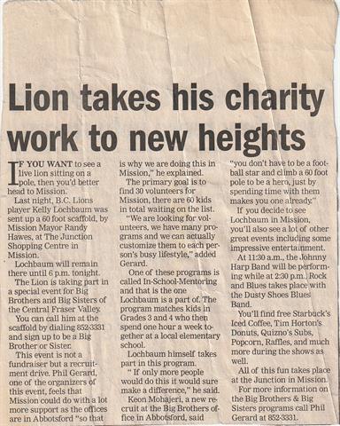 Lion Charity Work