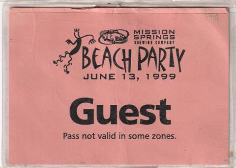 Mission Springs Beach Party Pass